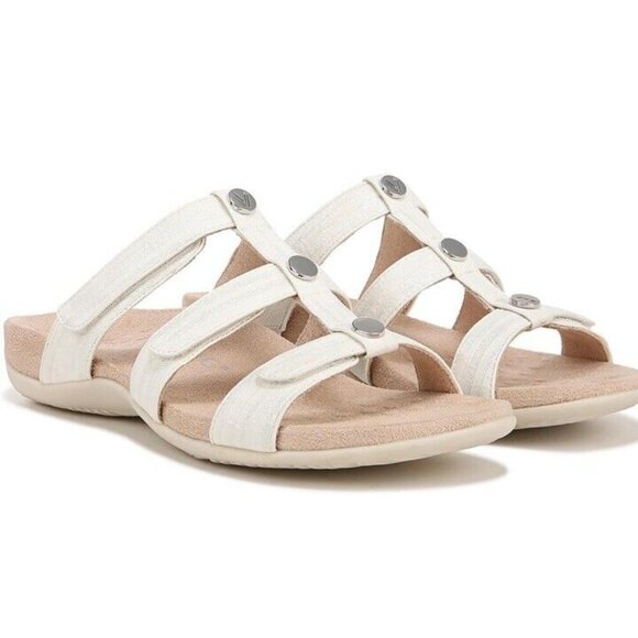 Vionic Amber Pearl Slides Sandal Womens 8 Medium Arch Support New - Picture 4 of 7